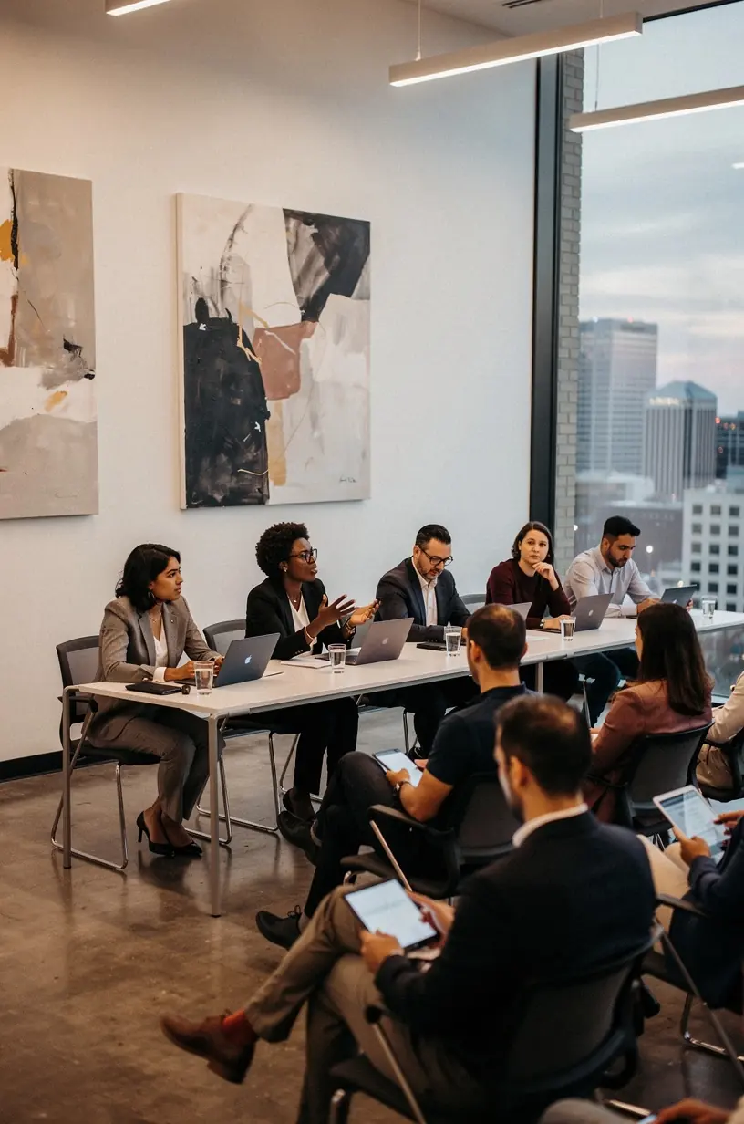 Professional team collaboration